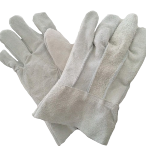 Guante de carnaza gris